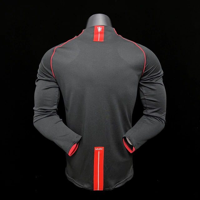 Camisa Retro Manchester United II Manga Longa - 07/08 Preto