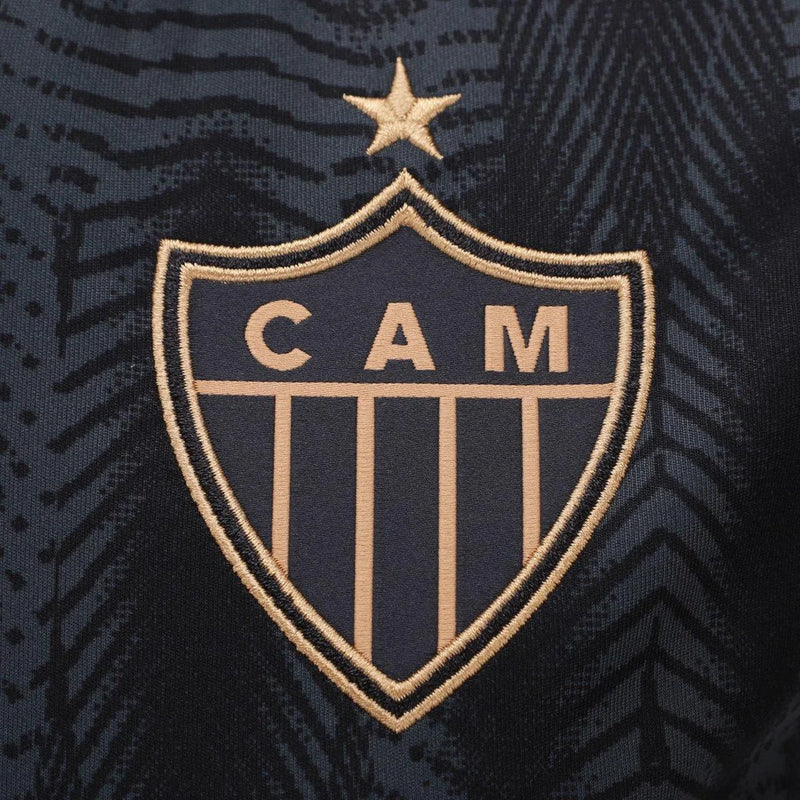 Camisa Atlético-MG III 25/26 - Torcedor Feminina - Preta e Dourado