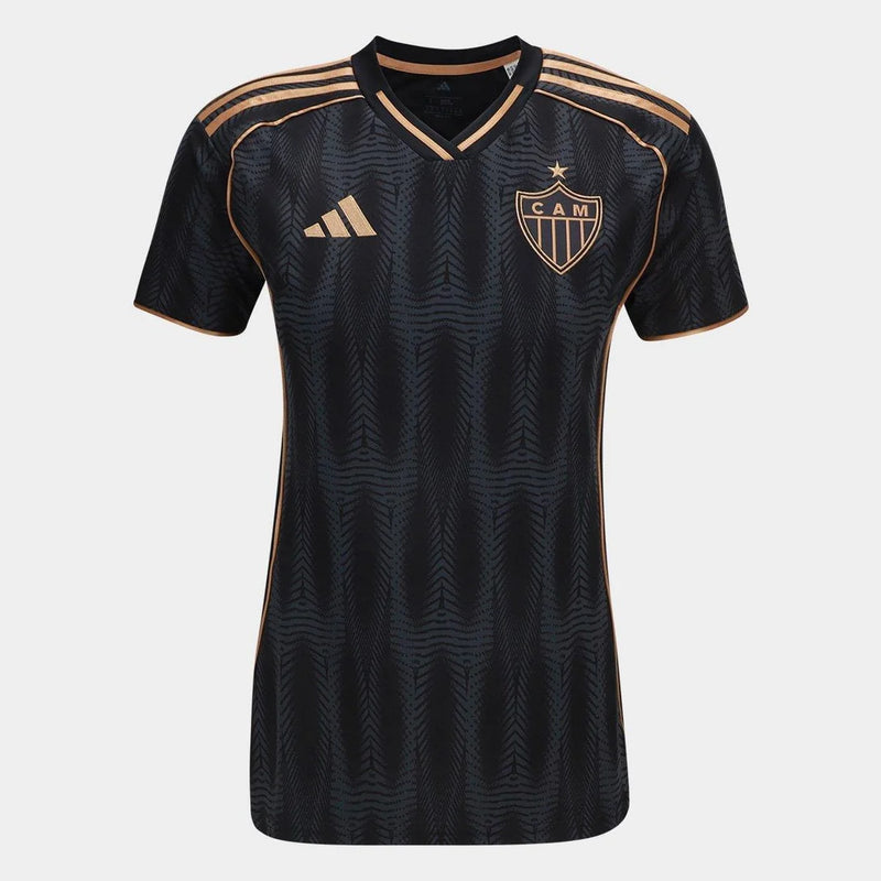 Camisa Atlético-MG III 25/26 - Torcedor Feminina - Preta e Dourado