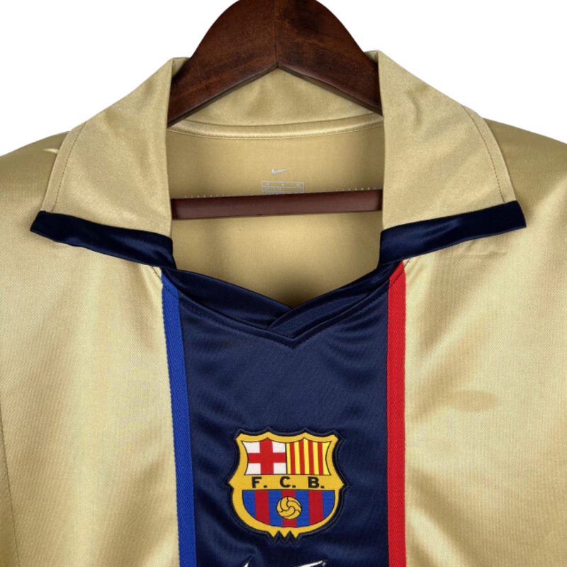 Camisa Retro Barcelona Dourada Nike 02/2003 Masculino