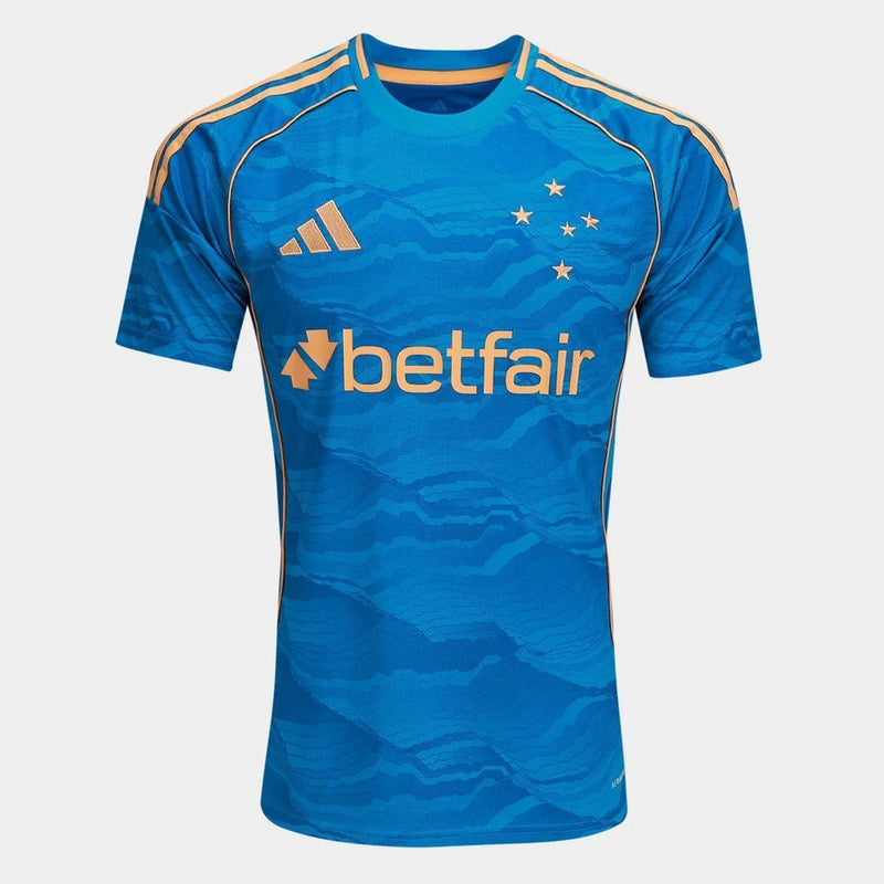 Camisa Cruzeiro III 25/26 - Torcedor Masculina - Azul e Dourado