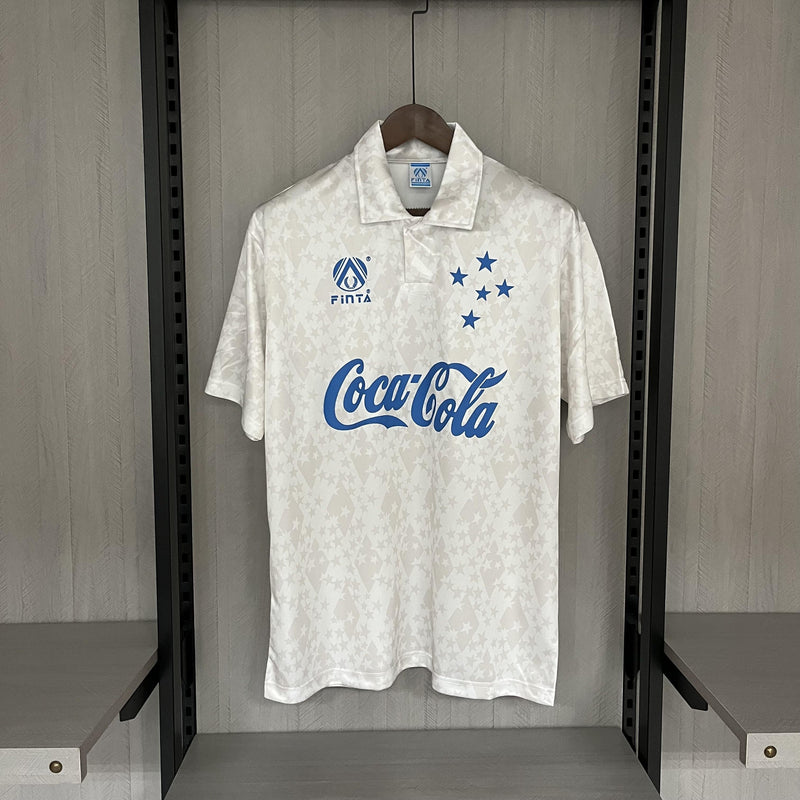 Camisa Cruzeiro Fora 93/94 - Versão Retrô Coca-Cola - Branca